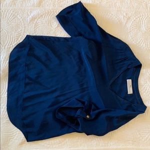 Amanda Uprichard Navy Silk top